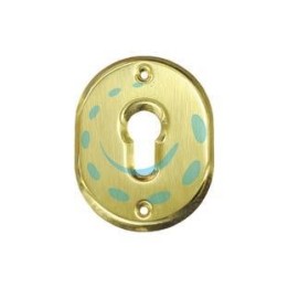 BOCCHETTA OVALE IN OTTONE LUCIDO PER CILINDRI SAGOMATI 316L - mm.70x90h. spessore mm.4 (316L/OLV)