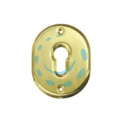 BOCCHETTA OVALE IN OTTONE LUCIDO PER CILINDRI SAGOMATI 316L - mm.70x90h. spessore mm.4 (316L/OLV)