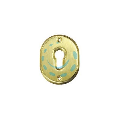 BOCCHETTA OVALE IN OTTONE LUCIDO PER CILINDRI SAGOMATI 316L - mm.70x90h. spessore mm.4 (316L/OLV)
