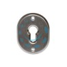 BOCCHETTA OVALE IN OTTONE CROMO SATINATO PER CILINDRI SAGOMATI 316L - mm.70x90h. spessore mm.4 (316L/CS)