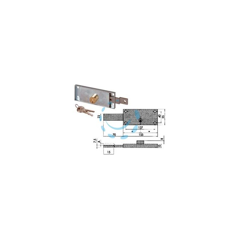SERRATURA SERRANDA LATERALE CILINDRO FISSO TONDO 41525 - SX (41525782) 