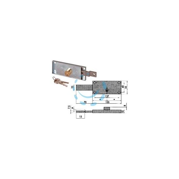 SERRATURA SERRANDA LATERALE CILINDRO FISSO TONDO 41525 - SX (41525782) 