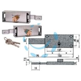 COPPIA SERRATURE SERRANDA LATERALE CILINDRO FISSO TONDO 41526 - DX-SX (41526780)