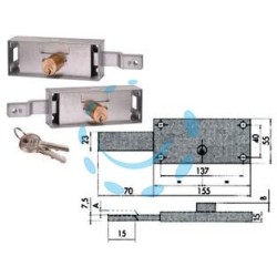 COPPIA SERRATURE SERRANDA LATERALE CILINDRO FISSO TONDO 41526 - DX-SX (41526780)