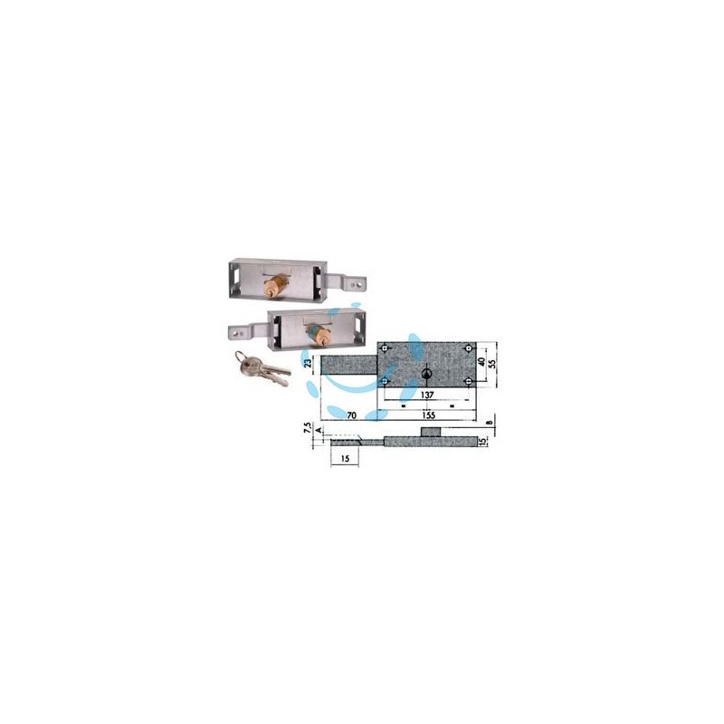 COPPIA SERRATURE SERRANDA LATERALE CILINDRO FISSO TONDO 41526 - DX-SX (41526780)