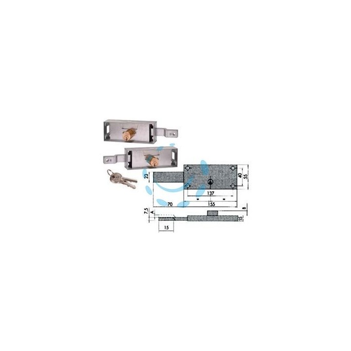 COPPIA SERRATURE SERRANDA LATERALE CILINDRO FISSO TONDO 41526 - DX-SX (41526780)
