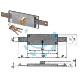 SERRATURA SERRANDA CENTRALE CILINDRO FISSO TONDO 41510 - (41510780)