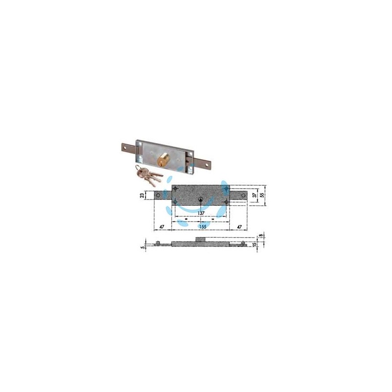 SERRATURA SERRANDA CENTRALE CILINDRO FISSO TONDO 41510 - (41510780)