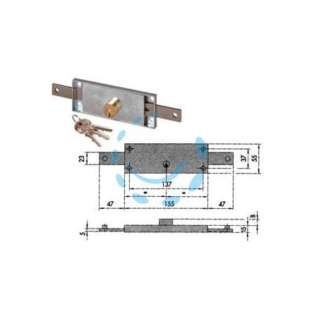 SERRATURA SERRANDA CENTRALE CILINDRO FISSO TONDO 41510 - (41510780)