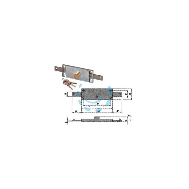 SERRATURA SERRANDA CENTRALE CILINDRO FISSO TONDO 41510 - (41510780)