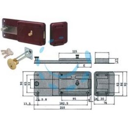 FERROGLIETTO APPLICARE CATENACCIO CILINDRO STACCATO 55051 - mm.60 (55051601)