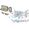 SERRATURA APPLICARE CATENACCIO E SCROCCO DOPPIO CILINDRO FISSO 50421 - mm.70 SX (50421702)