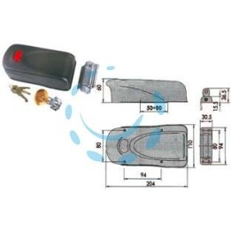 ELETTROSERRATURA APPLICARE PORTE IN LEGNO CON PULSANTE INTERNO 1A610 - mm.50/80 (1A610.00.0)