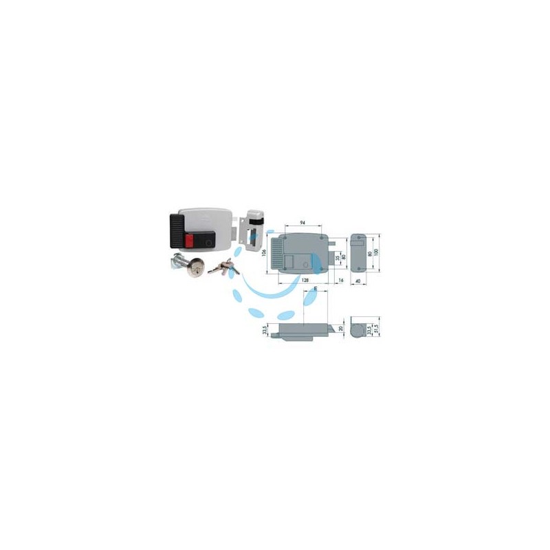 ELETTROSERRATURA APPLICARE PORTE IN LEGNO CON PULSANTE INTERNO 11610N7 - mm.60 DX (11610601N7)