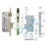 SERRATURA DA INFILARE PER PORTE IN LEGNO LOGO BORDO TONDO 5C631 - mm.70 (5C631700)