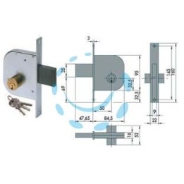 SERRATURA DA INFILARE PER CANCELLI SOLO CATENACCIO 42020 - mm.50 (42020500)