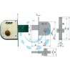 SERRATURA INFILARE PER CANCELLI CATENACCIO E SCROCCO CON NOTTOL. 42030 - mm.50 DX/SX (42030500)