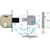SERRATURA INFILARE PER CANCELLI CATENACCIO E SCROCCO CON NOTTOL. 42032 - mm.50 DX-SX (42032500)