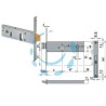 SERRATURA DA INFILARE PER FASCE CATEN. E SCROCCO MM.44 H 44150 44151 - mm.80 2 m. (44151800) frontale mm.20 conf. ind.