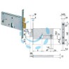 SERRATURA DA INFILARE PER FASCE CATENACCIO E SCROCCO MM.77 H 4446 - mm.80 (44460800) frontale mm.16 
