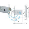 SERRATURA DA INFILARE PER FASCE CATENACCIO E RULLO MM.82 H 44130 - mm.60 (44130600)