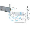 ELETTROSERRATURA DA INFILARE PER FASCE MM.64 H 14510 14511 - mm.80 (14511800) frontale mm.20