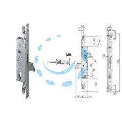 SERRATURA TRIPLICE INFILARE PER MONTANTI SOLO CATEN. 46800 (EX46300) - mm.35 (46800350)