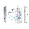 SERRATURA TRIPLICE INFILARE MONTANTI CON QUADRO E SCR. MULTITOP 49225 - mm.35 (4922535000RC)
