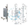 SERRATURA DA INFILARE DOPPIA MAPPA CON SCROCCO 57215 - mm.60 - gambo chiave mm.35,5 (57215600)