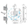 SERRATURE ACCOPPIATE DA INFILARE DOPPIA MAPPA 57230 - mm.50 - gambo chiave mm.60 (57230510)