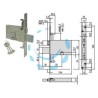 SERRATURA TRIPLICE INFILARE FASCE DOPPIA MAPPA RULLO MM.82 H 57325 - mm.70 (57325730)