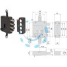 SERRATURA TRIPLICE APPLICARE CATENACCIO E SCROCCO CIL. EUROPEO 56167 - mm.64 SX (156167602)