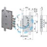 SERRATURA TRIPLICE APPLICARE CON SCROCCO DOPPIA MAPPA BLINDATE 57515 - (5751548000LX) 3 ch. lunghe, int.cat.38, cf.ind