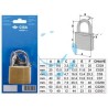 LUCCHETTO LOGO OTTONE ARCO NORMALE IN BLISTER 21090