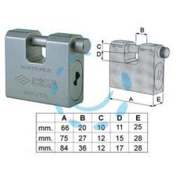 LUCCHETTO CORAZZATO A UNA BOCCA 2855L - mm.84 (art.2855L840)