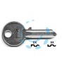 CHIAVE 4 SPINE GRANDI 01320 - 01320002 SX (tipo silca CS 205)