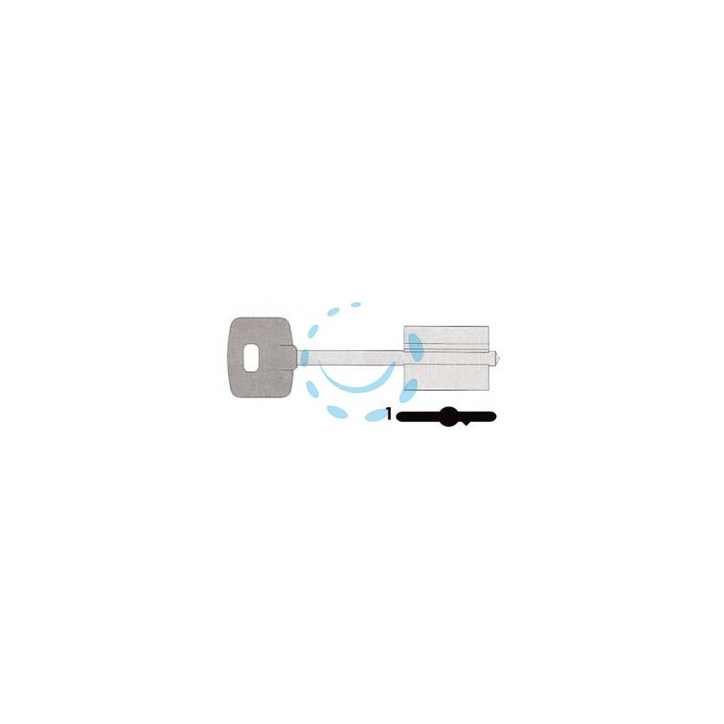 CHIAVE DOPPIA MAPPA 00122 - 00122001 DX (tipo silca 5CS2P)