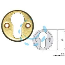 BOCCHETTE IN OTTONE SAGOMATE 06010 00 - mm.42, spessore mm.2,5 (06010000)