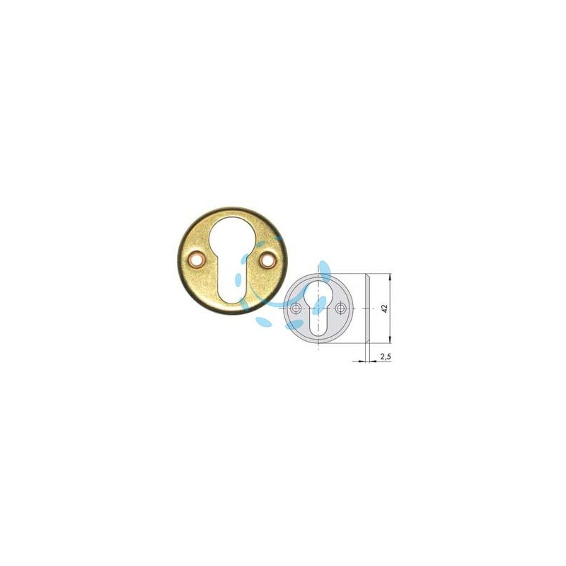 BOCCHETTE IN OTTONE SAGOMATE 06010 00 - mm.42, spessore mm.2,5 (06010000)
