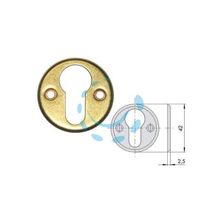 BOCCHETTE IN OTTONE SAGOMATE 06010 00 - mm.42, spessore mm.2,5 (06010000)