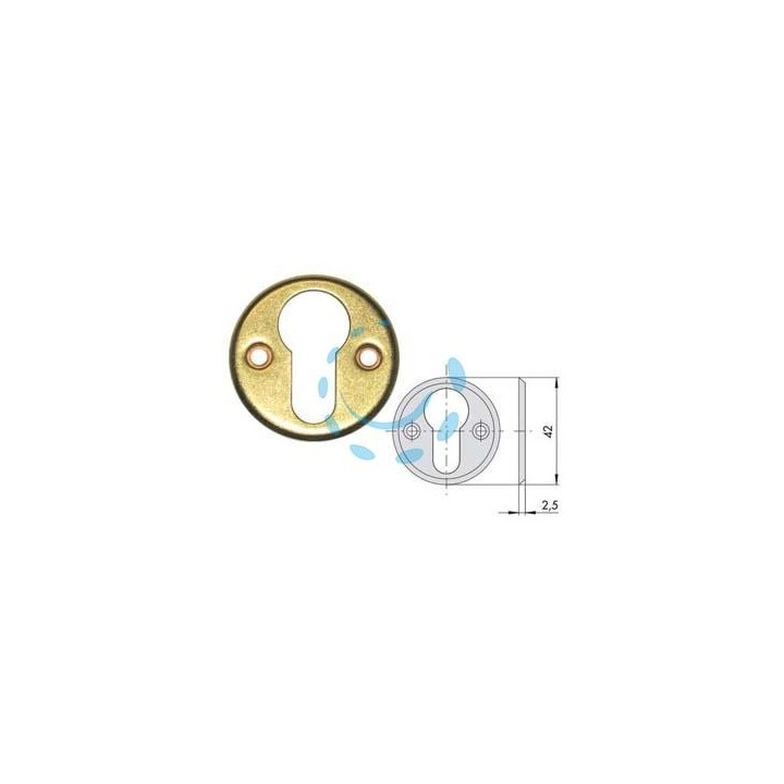 BOCCHETTE IN OTTONE SAGOMATE 06010 00 - mm.42, spessore mm.2,5 (06010000)