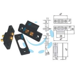 COPPIA CONTATTI ELETTRICI A PRESSIONE 06510 - (06510000)