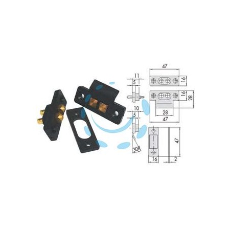 COPPIA CONTATTI ELETTRICI A PRESSIONE 06510 - (06510000)