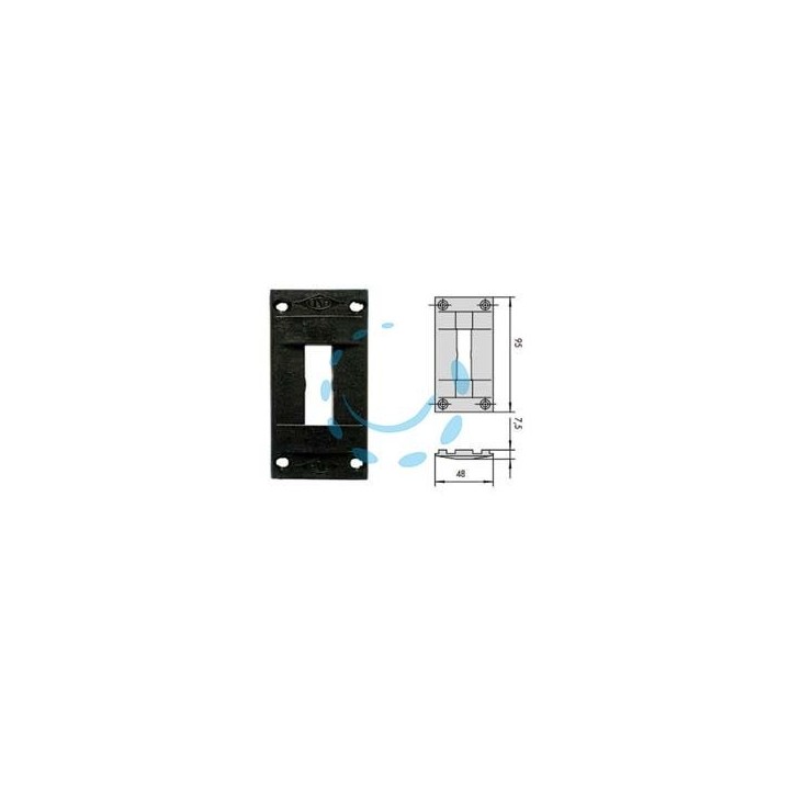 CONTROPIASTRA IN NYLON 06287 - mm.48x95, spessore mm.7,5 (06287)