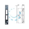 CONTROPIASTRA PER SERRATURE INFILARE PROFILATI IN FERRO 06232 01 - mm.156x25,5 spessore mm.2,5 (06232 01)