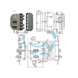 SERRATURA TRIPLICE DA APPLICARE CON SCROCCO DOPPIA MAPPA 2250 - mm.60 DX (2250-01)