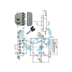 SERRATURA TRIPLICE APPLICARE A POMPA CON SCROCCO 3250K55
