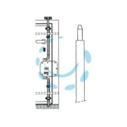 ASTA TELESCOPICA CURVA PER SERRATURA TRIPLICE 91-01 - ø mm.18 (91-01)