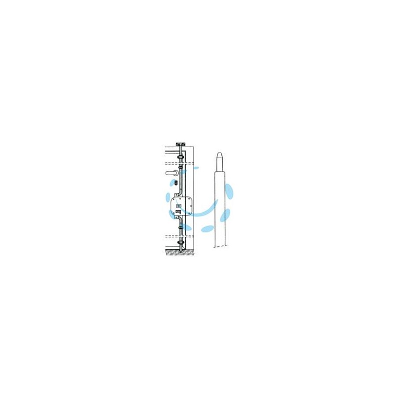 ASTA TELESCOPICA CURVA PER SERRATURA TRIPLICE 91-01 - ø mm.18 (91-01)