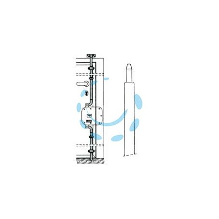 ASTA TELESCOPICA CURVA PER SERRATURA TRIPLICE 91-01 - ø mm.18 (91-01)